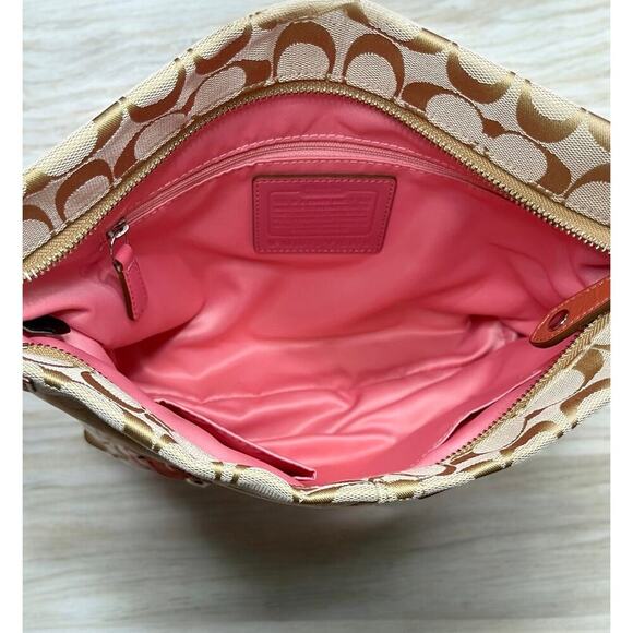 Y2K Coach F16879 Signature Floral Carly Hobo Bag & Corner Zip Wallet - Picture 6 of 13